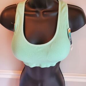 Mint Green Ribbed Women's Bralette